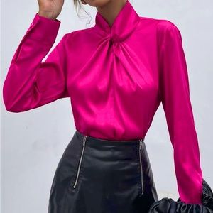 NEW pink satin SHEIN top 😍